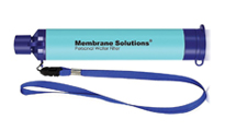 Сламка филтър за пречистване на вода Membrane Solutions Water Filter Straw Blue by Unknown